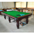 Solid Wood Snooker France Pool Table Black Green